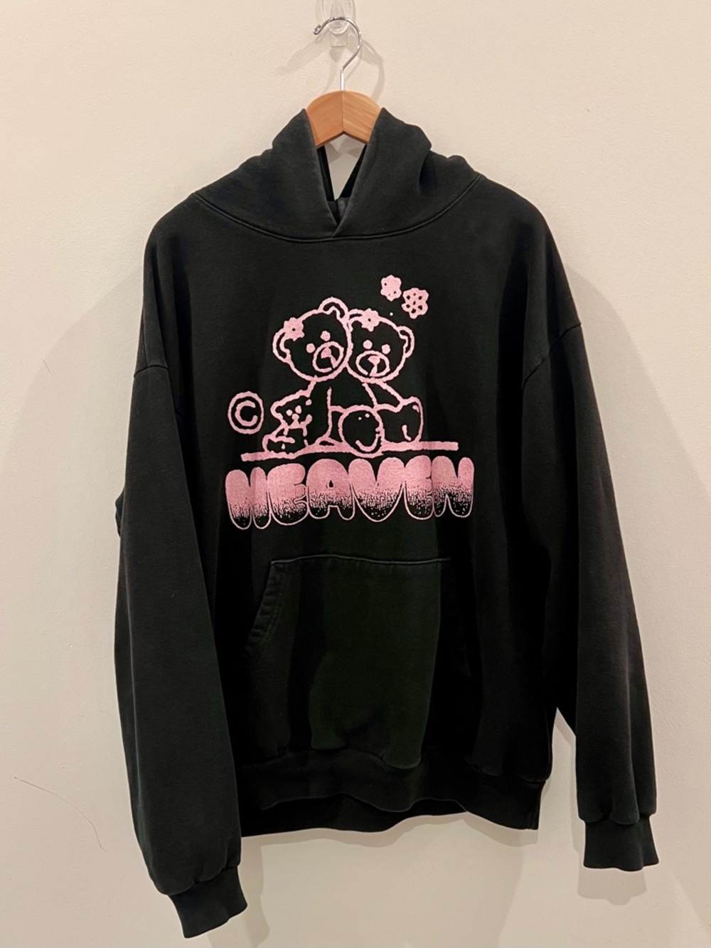 Heaven by Marc Jacobs x Online Ceramics Glitter Logo Teddy Bear Hoodie XXL
